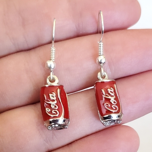 Jewelry - NWOT Tiny Coca Cola Earrings